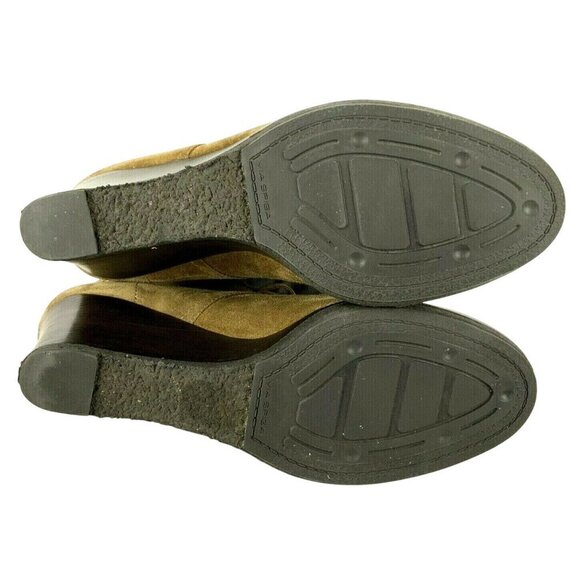 Via Spiga Womens Tan Suede Lace-Up Wedge Heel Booties Size 9.5 - Picture 8 of 12